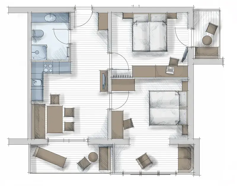 Planimetria dell'appartamento Family Comfort