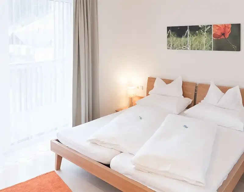 Luminosa camera da letto del monolocale