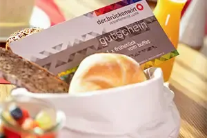 Gutschein für ein Frühstück im Cafe Brückenwirt